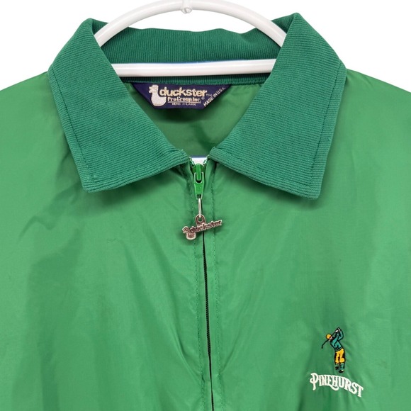 Duckster Other - Vintage Duckster Pinehurst Golf Windbreaker Jacket Mens XL Green Made in USA Zip